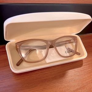 Chloe CE2671 Women`s Plastic Eyeglass Frame color 210 transparent brown 53-15